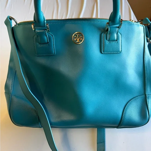 Tory Burch Blue Satchel - Picture 7 of 10